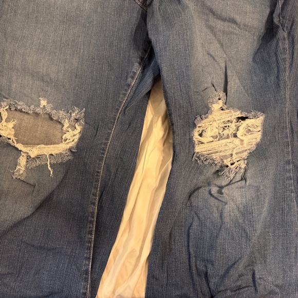 Torrid Perfect Super Flare Vintage Stretch Distressed Raw Hem Jeans 28R - Picture 5 of 12